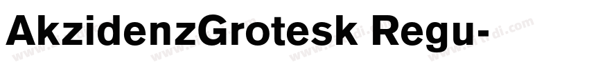 AkzidenzGrotesk Regu字体转换